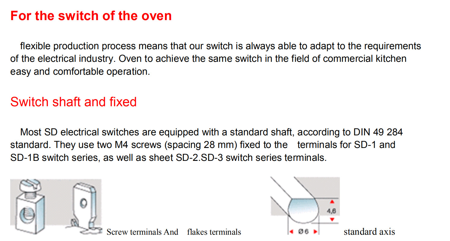 Ceramic switch NM-16-5-06 Rotary switches OVEN SWITCH Switch gear Three gears switch