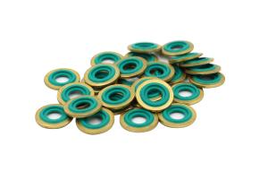 Quality Brass Rubber Pressure Sealing Washers , Green Copper Sealing Washers wholesale