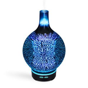 Quality Popular 3D Glass Natural Essential Oil Diffuser Color Changing Super Decorative Glass Humidifier RY32D wholesale