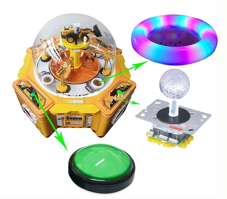 Interesting Gift Vending Machine / Yellow Arcade Toy Grabber Machine