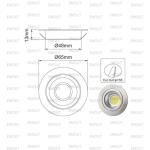 Halogen Lamp Housing Glass Cover Recessed COB LED Furniture Cabinet Lamp CE