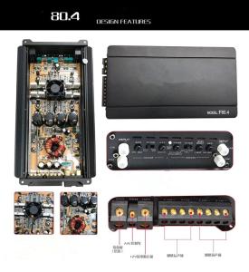 Quality 80W 4 channels classAB car amplifier-80.4AB wholesale