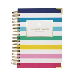 Quality Spiral Bound Daily Weekly Planner Beautiful Paper Cover With Metal Corner Protected wholesale