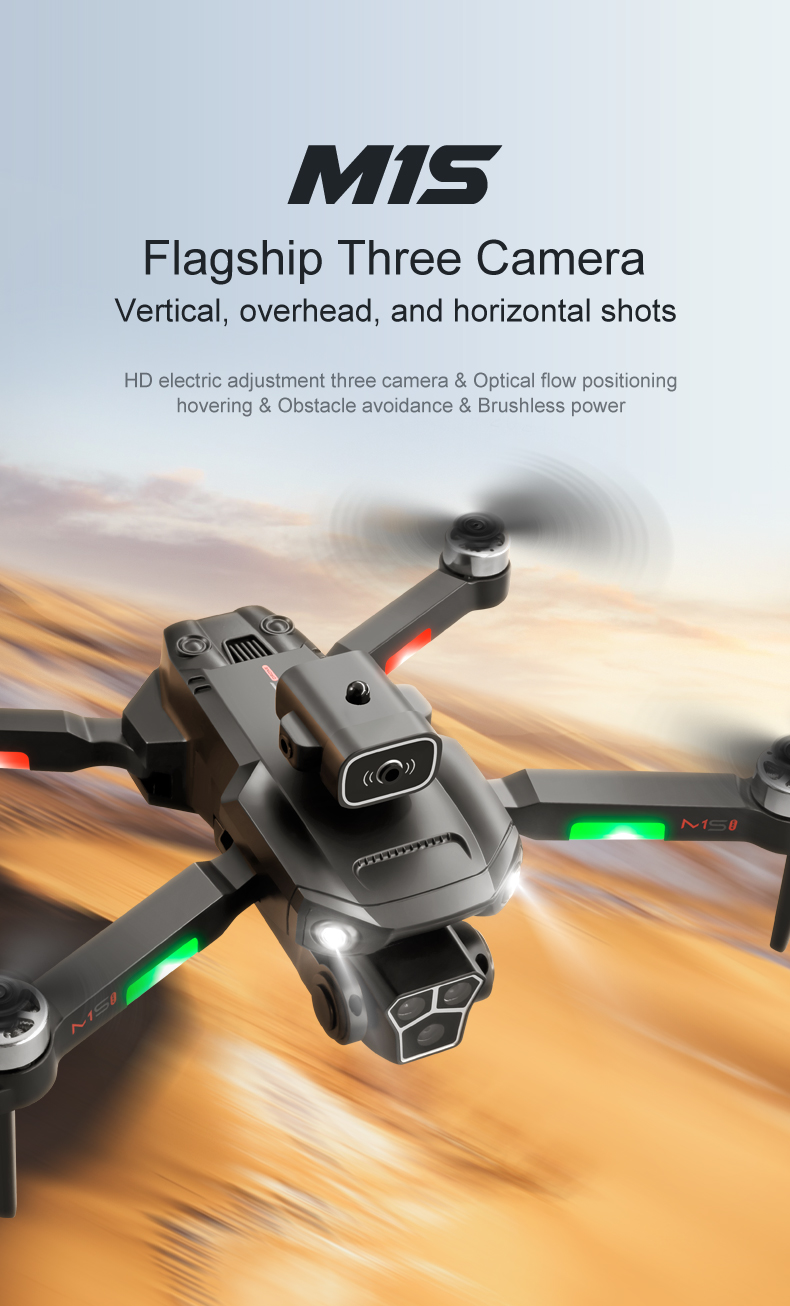 Remote Control M1s Drone with Gesture Photo Mv Video Wifi Obstacle Avoidance 4k Hd Camera Gps Foldable Quadcopter Toy