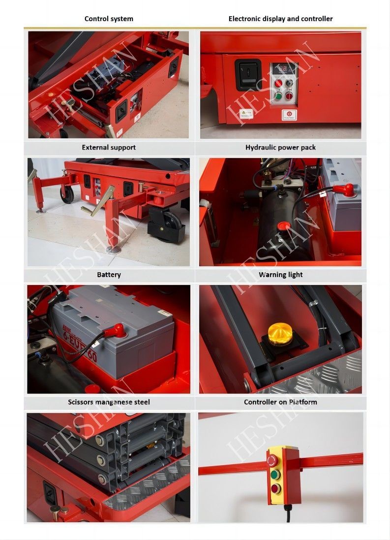 300kg Narrow Aisle Scissor Lift 4.8M Portable Hydraulic Lift Table