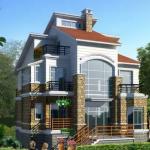 Quick Assembly Luxury Prefab Villa , Light Steel Modular Homes