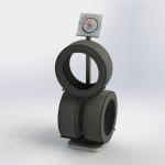 Garage 3 Tyres Cart Wheel Display Rack / Three Sides Alloy Wheel Display Stand