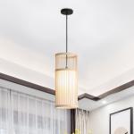 Wicker Bamboo Hand Make Suspension Luminaire Dining Room Kitchen Island pendant