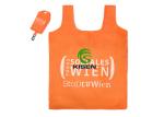 190t Lightweight Reusable Shopping Bags , Logo Printing Orange Reusable Shopping