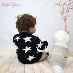 Stars Pattern Jacquard Autumn Winter Organic Cotton Toddler Boy Girl Designer