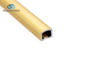 Quality 10mm Width T6 Aluminium U Channel Profile Bright Gold For Demarcation Line wholesale