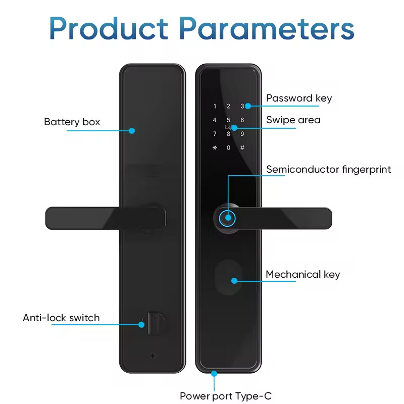 TTlock and Bluetooth smart Door Lock Fingerprint ODM Digital Door Lock