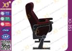 Fabric Upholstery Aluminum Alloy Government Auditorium Chairs Dirt Resistant