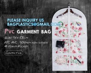 Quality Clear Zippered Hanging Garment Covers Bags Suit Protector Cover Dress Bags Storage Bags For Clothes wholesale
