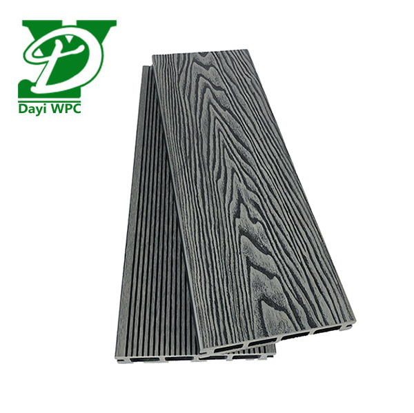 Premium Waterproof Longboard Embossed Wood Plastic Composite Decking