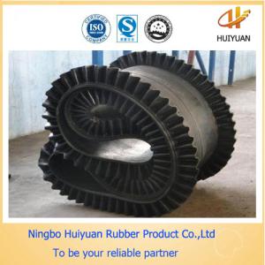 Quality Corrugated Sidewall Rubber Conveyor Belt used in a big dip angle 0-90degree wholesale