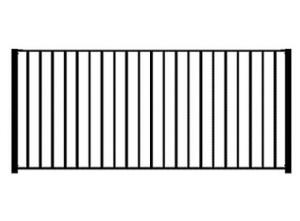 Quality Black Steel Aluminum Pool Tubular Metal Fence Panels Flat Top Tubular Fencing wholesale