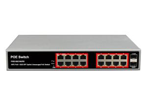 Quality POE-S0216GFB (16FE+2GE SFP) 16 Port 100Mbps IEEE802.3af/at PoE Switch 300W Built-in Power Supply (Newly Developed) wholesale