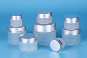 Quality 50ml 50g Frosted Glass Cosmetic Jar wholesale