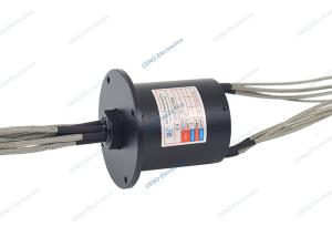 Quality 16 Circuits K-type Thermocouple Signal Slip Ring with Flange For Industry system wholesale