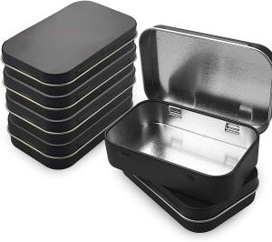 Quality Food Grade Mini Mint Tins Silver Metal Box Top Notched Tin Box Manufacturer wholesale