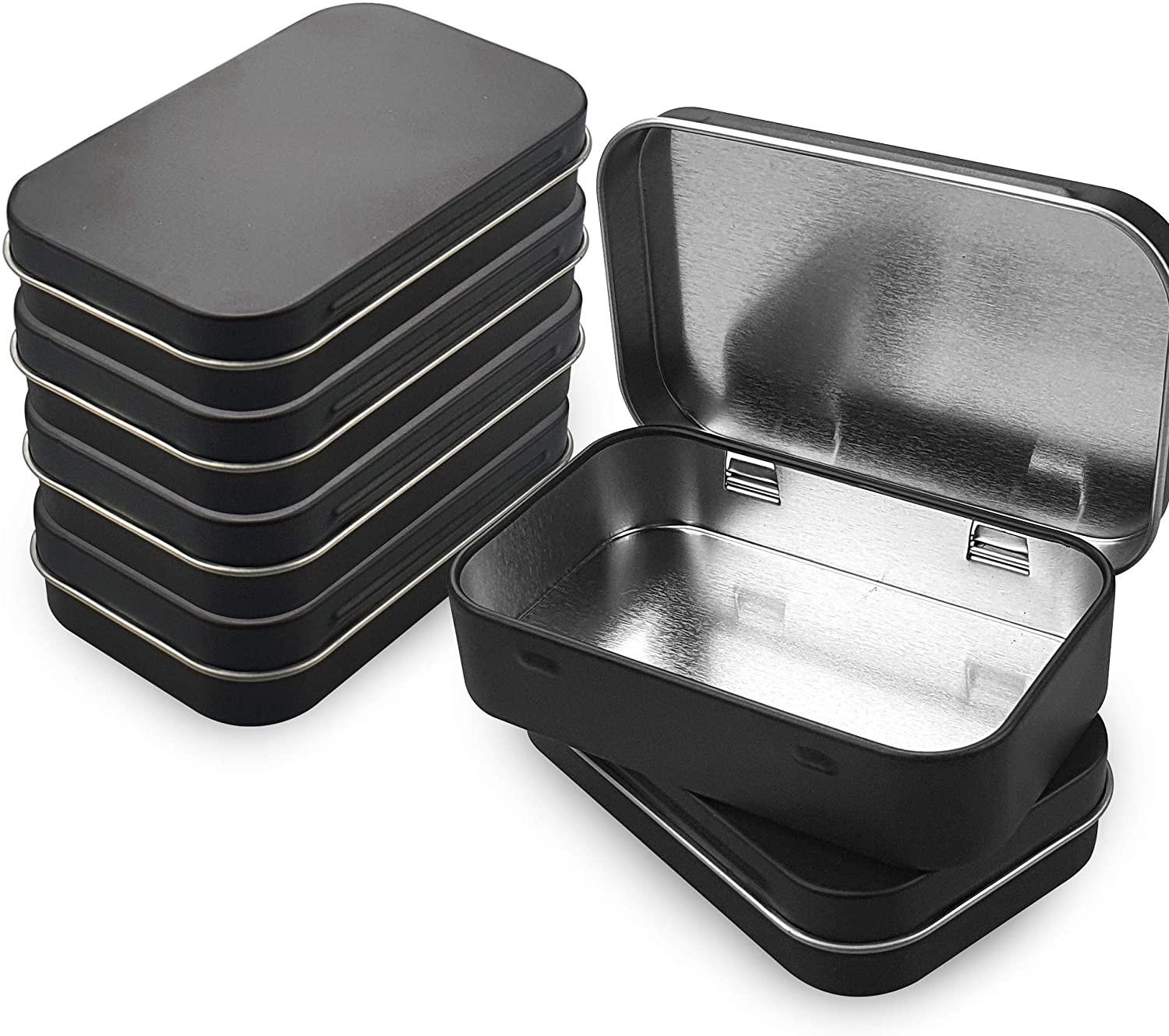 Child Resistant Design Mint Tins with Flip Lid Embossed Metal Tins Wholesale Small Tin Cases