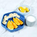 LFGB Certification Portable Tasteless Silicone Suction Baby Plate