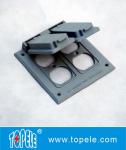 Aluminum Powder-coated Weatherproof Electrical Boxes Self-closing Outlet Covers