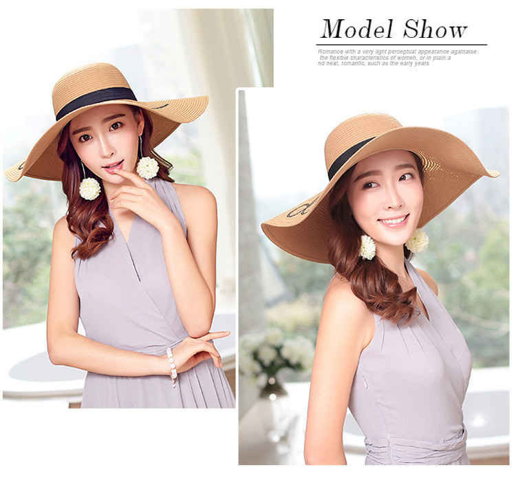 AK17540 fashion Wide brim sunny beach paper straw hats for womens in stock , promotion cheap hats .