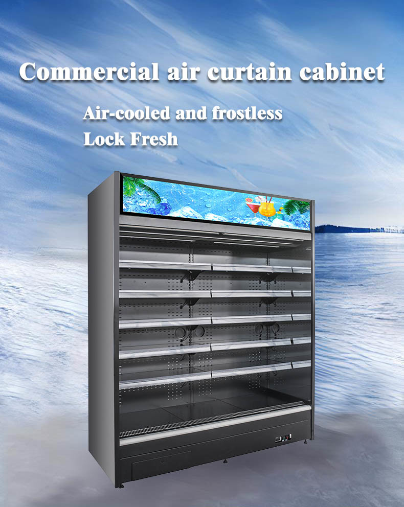 Adjustable Shelf Refrigerator Display Cabinet , Five Layer Multi Deck Chiller 750mm Depth
