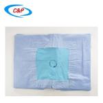 Medical Knee Arthroscopy Drape Disposable Surgical Sheets Blue Waterproof