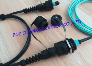 China Armored ODVA MPO Fiber Optic Patch Cord , OM3 10G fibre patch cables For FTTA on sale