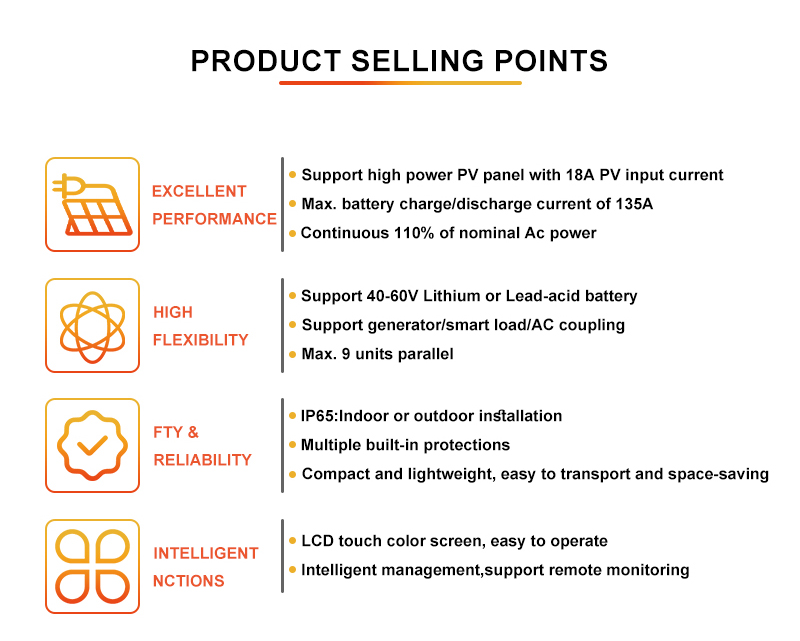 ECO IP65 Single Phase 48V 6kw Hybrid Inverter Low Voltage on Grid Off Grid 6kw Solar Inverter 48V 6kw Solar Inverter with MPPT