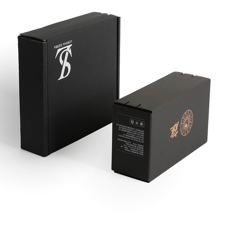 Luxury Cardboard Boxes Black Corrugated Shipping Boxes Packing For Small Business
