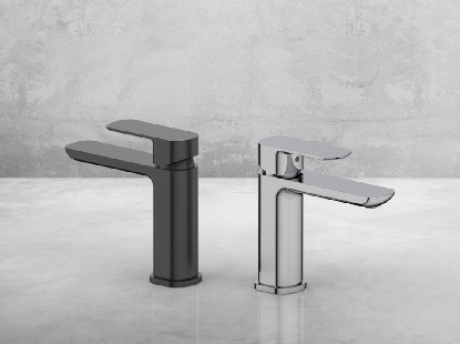 Bathroom Mixer Tap For Basin , Single Lever Mixer Tap Basin Tap Chrome Space Saving