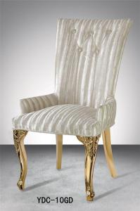 Quality queen back soft high density fabric dining chair (YDC-10GD) wholesale