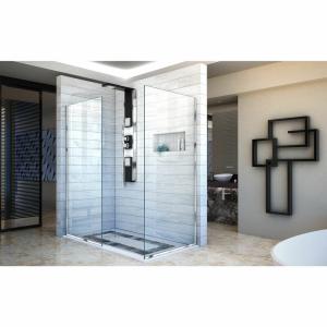 Quality U Channel Walk In Glass Shower Room Fixed Glass Panel Frameless wholesale