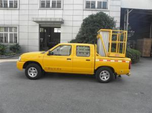 Quality Truck Mounted Scissor Working Platform Double Mast For Wall Cleaning wholesale