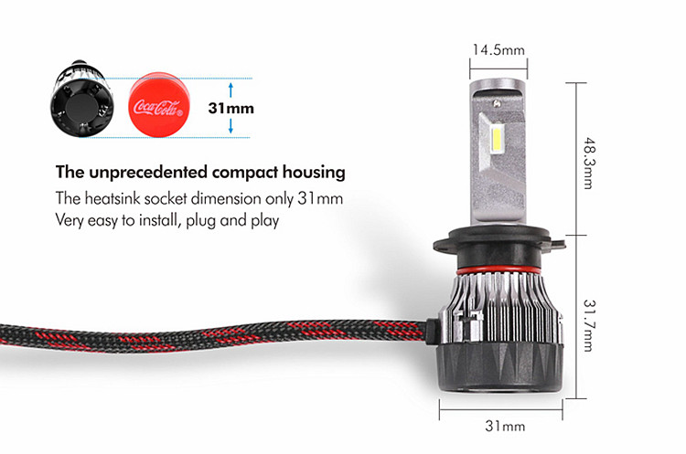 High Power Auto Lamp Fog Lamp Cree Car Headlight H4 Led Headlight Bulbs 10000LM 6500K