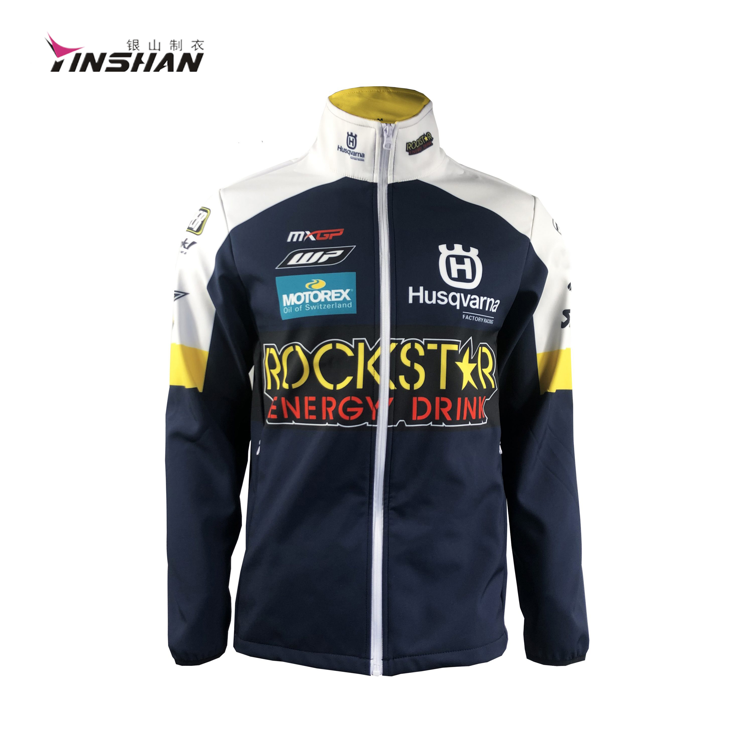 Windproof Motorcycle Racing Jacket 100% Polyester Breathable Racing Soft Shell Jackets