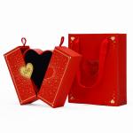 Jewellery Ring Necklace Pink Gift Festival Gift Boxes Packaging Double Heart