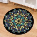 Modern Minimalist Printed Chair Floor Mat Round Office Computer Floor Mat