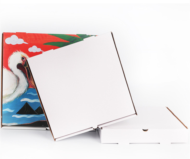 Vanishing Carton White Pizza Boxes Manufacturing Hexagon Square Triangle 14inch