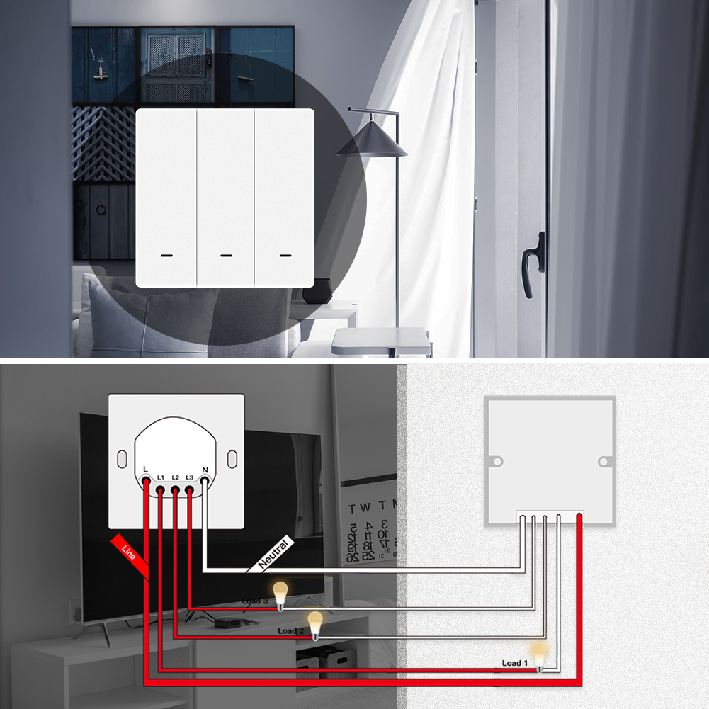 Light Switch Tuya Smart Home IOT Home Automation MOES Push Button Switch