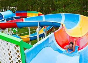 Quality Family Open Spiral Slide Outdoor Custom Size For Aqua Park Resorts wholesale
