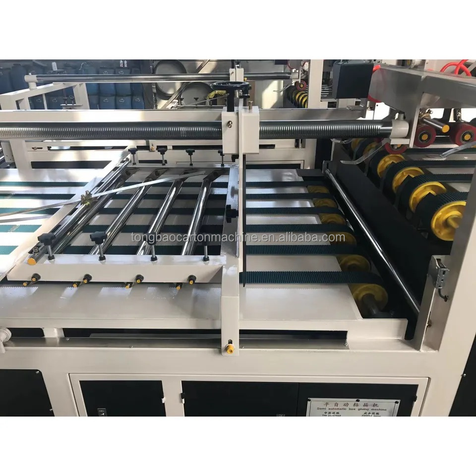 600mm Pressure Model Semi Automatic Corrugated Box Folder Gluer for Two-pieces Manufacture Machine