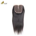 100% Human Hair 4*4 Lace Closure Natural Color Brazilian Straight Lace Closure