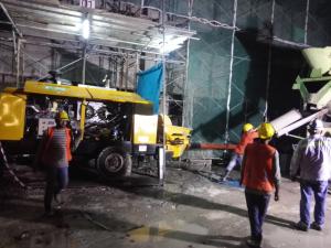 Quality Hydraulic Diesel Concrete Pump 1400mm Feeding Height Long Service Life wholesale
