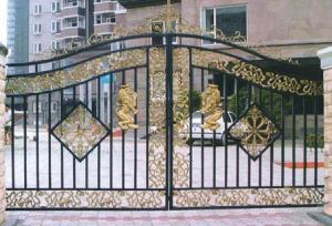 Quality Black Decorative Metal Garden Gates Anti Corrosion For Park / Green Areas wholesale
