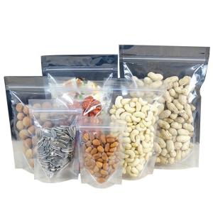 Quality Clear Mylar Flat Bottom Stand Up Pouch 3.5g Laminated Foil Pouches QS wholesale
